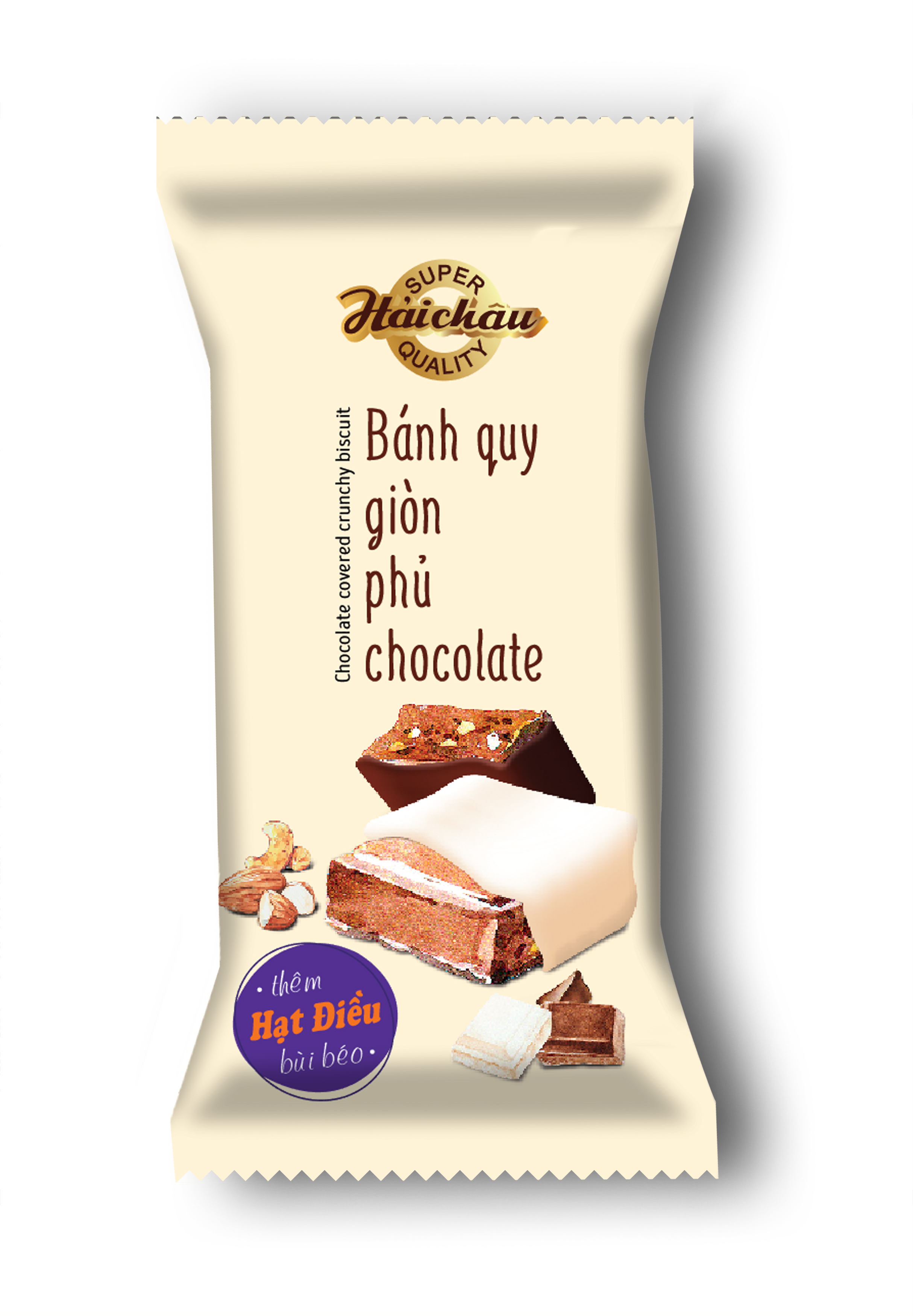 Chocolate covered crunchy biscuit 35gr
