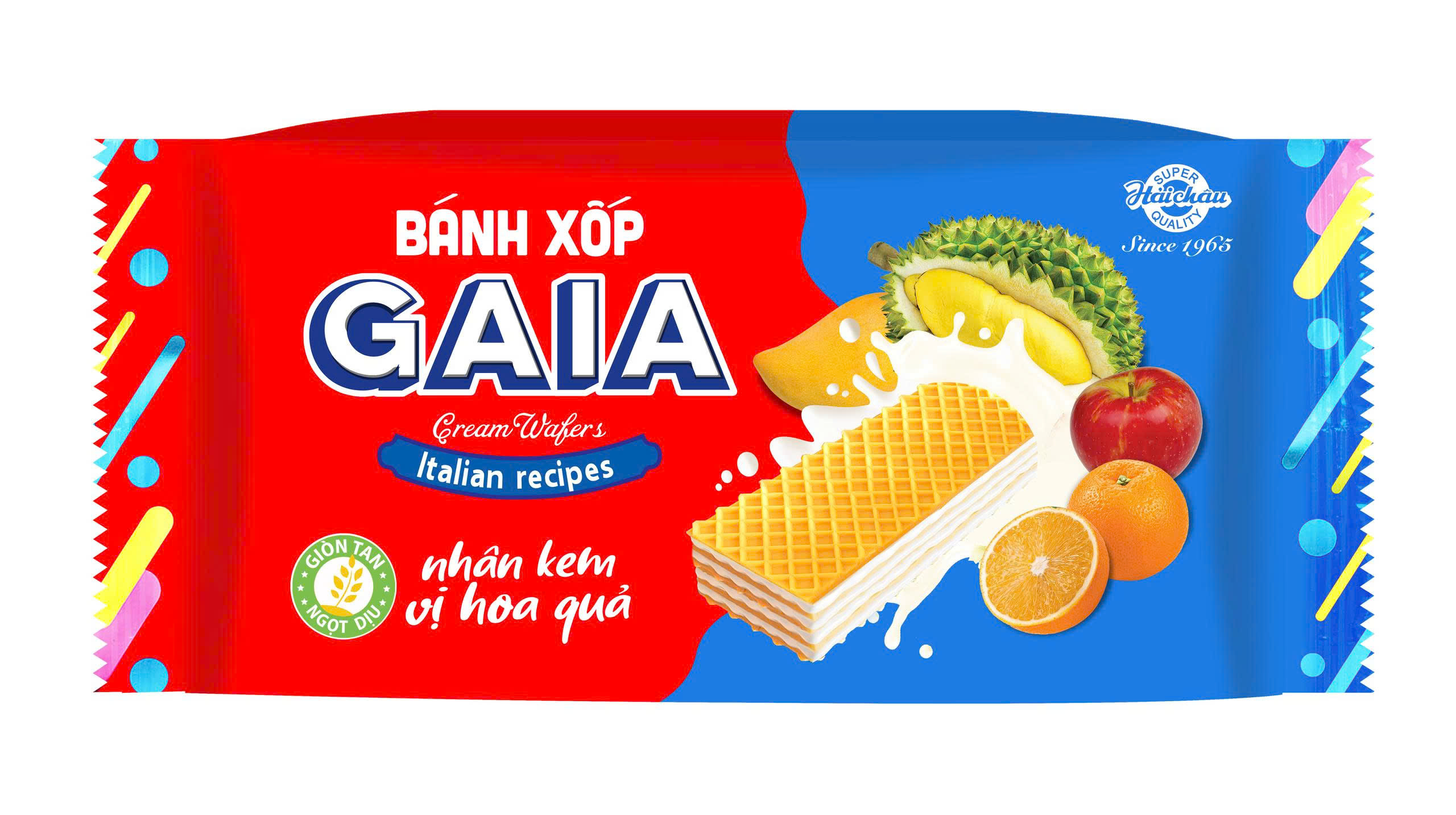 Bánh Kem xốp Gaia 205g vị hoa quả